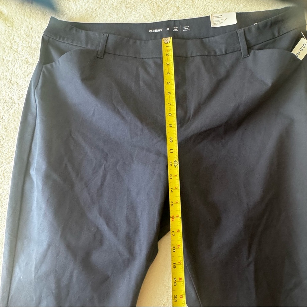 Old Navy NEW High Waisted Pixie 26 Pockets Straight Ankle Pants Stretch Zip Blue - Picture 14 of 16